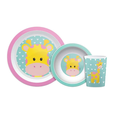 Kit Refeição Animal Fun - Girafa Multicolorido Buba