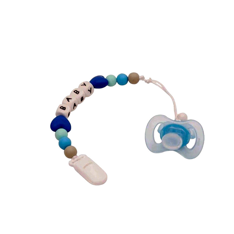 Prendedor de Chupeta em Silicone Azul