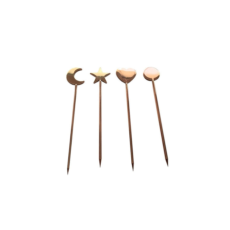 Conjunto Aperitivo 4 Peças Inox 11,5cm -Cobre