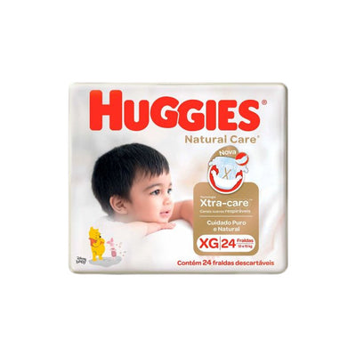 Fralda Huggies Natural Care Mega Tamanho XG Com 24 Unidades