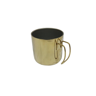 Caneca de Aço Inox Dourada 9cm