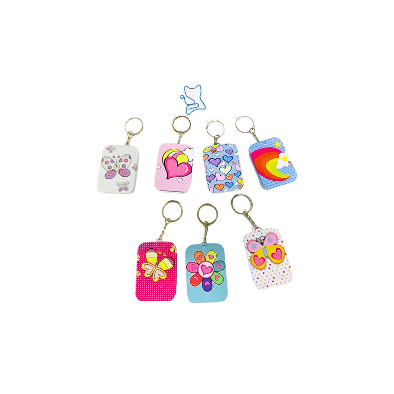 Chaveiro Divertido com Clips Modelo Gato Cores Diversas