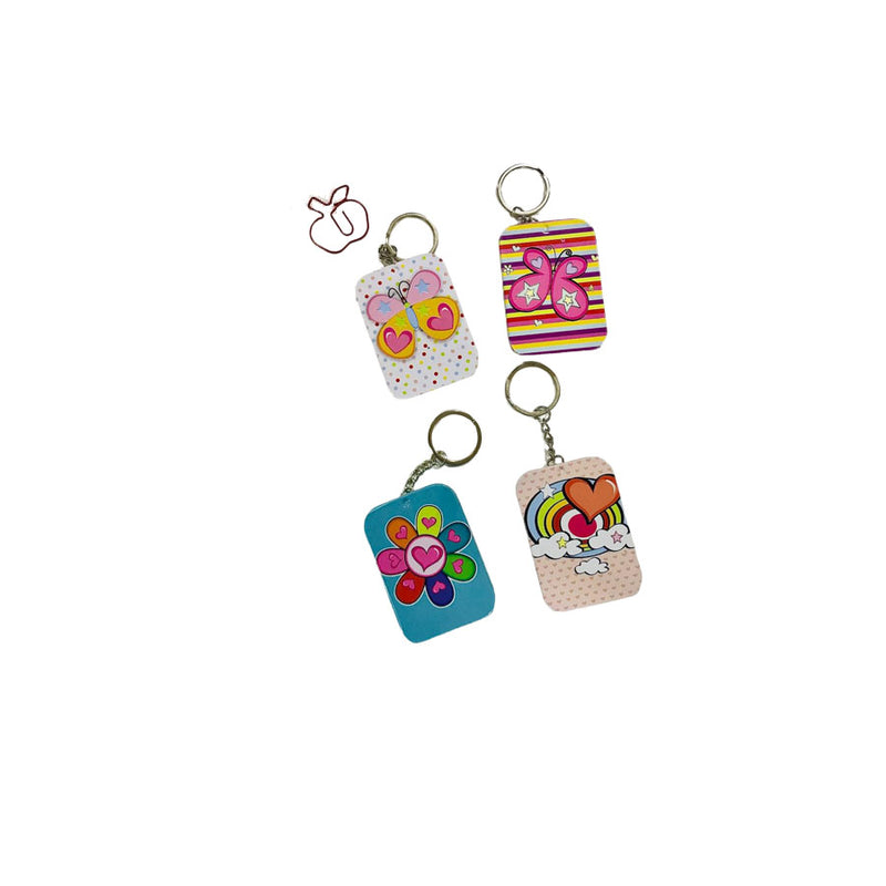 Chaveiro Divertido com Clips Modelo Maçã Cores Diversas