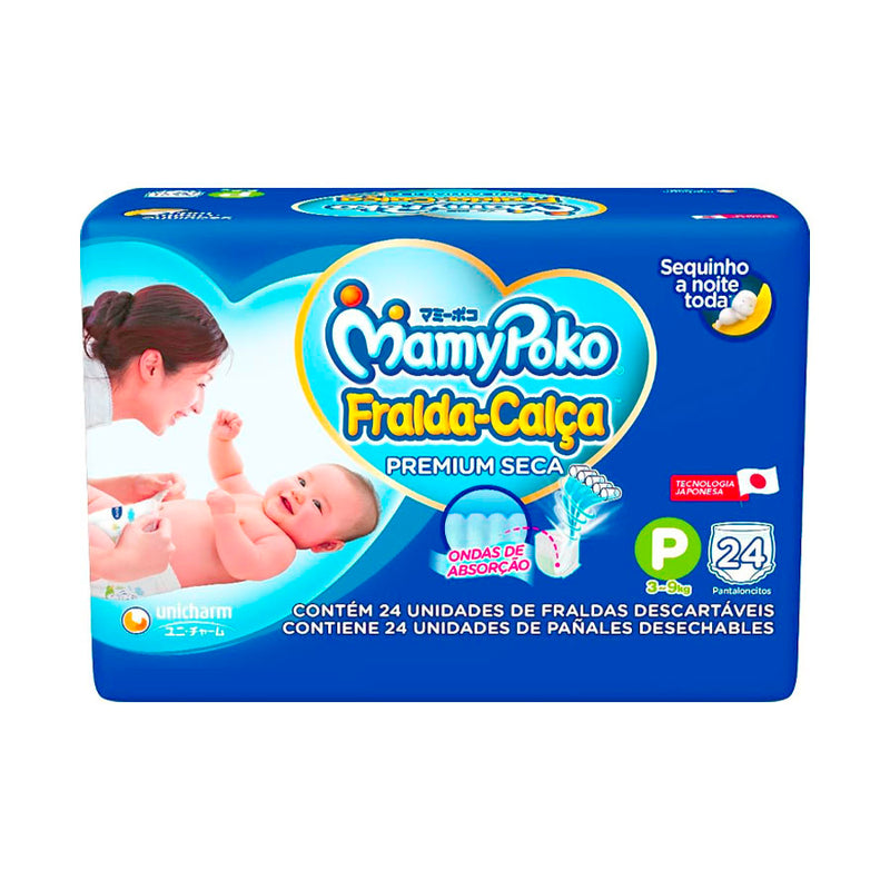 Fralda MamyPoko Calça Regular P com 24 Unidades