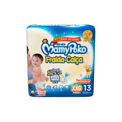 MamyPoko Fralda-Calça Tamanho Xxg Com 13 Unidades - Branco
