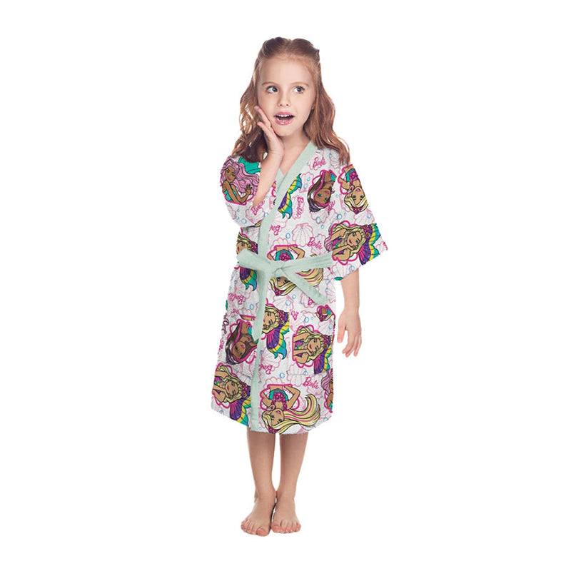 Roupão Infantil Barbie Reinos Mágicos Rosa - G