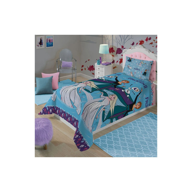 Jogo De Cama Solteiro Lepper Frozen 3 Peças Azul