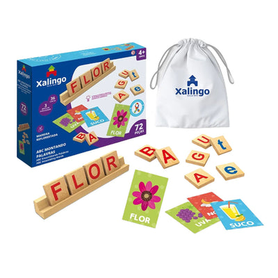 Jogo Abc Montando Palavras 72 PEÇAS - XALINGO