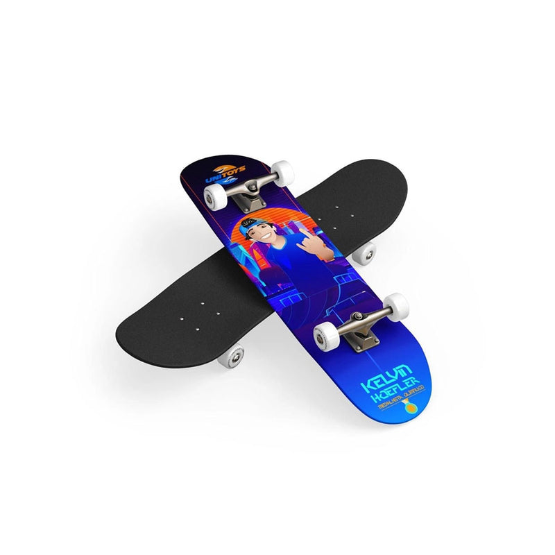 Skate Infantil Kelvin Hofler Skateboard Iniciante Suporte 70Kg