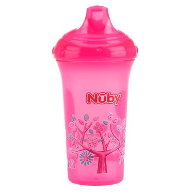 Copo Decorado Com Bico Rígido Rosa - Nuby 270ml