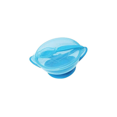Tigelinha com Ventosa e Colher Azul
