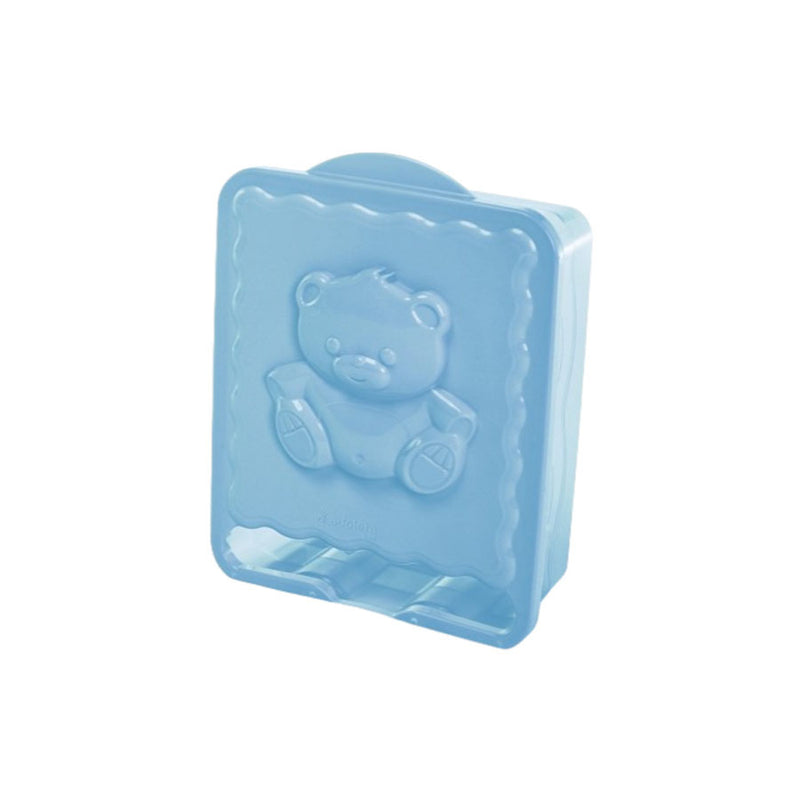 Porta Fraldas Urso Translucido Azul Bebê