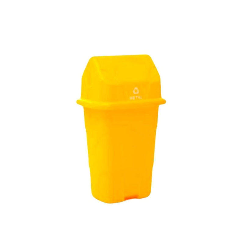 Lixeira Seletiva Basculante 50L - Amarelo
