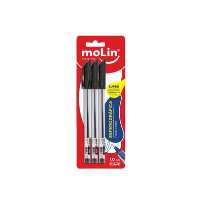 Esferográfica Ponta Média A-One - Preto