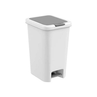 Lixeira com Pedal 15L Branco Double