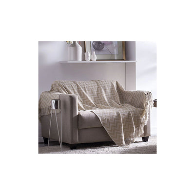 Manta para Sofá Jacquard Casablanca Missoni Bege 1,40m x 2,10m - Adomes