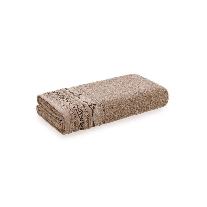 Toalha de Rosto Algodão Taupe 48x70cm