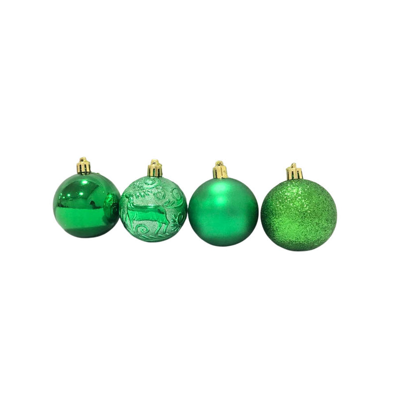 Jogo de Bolas de Natal 16 Peças Verde