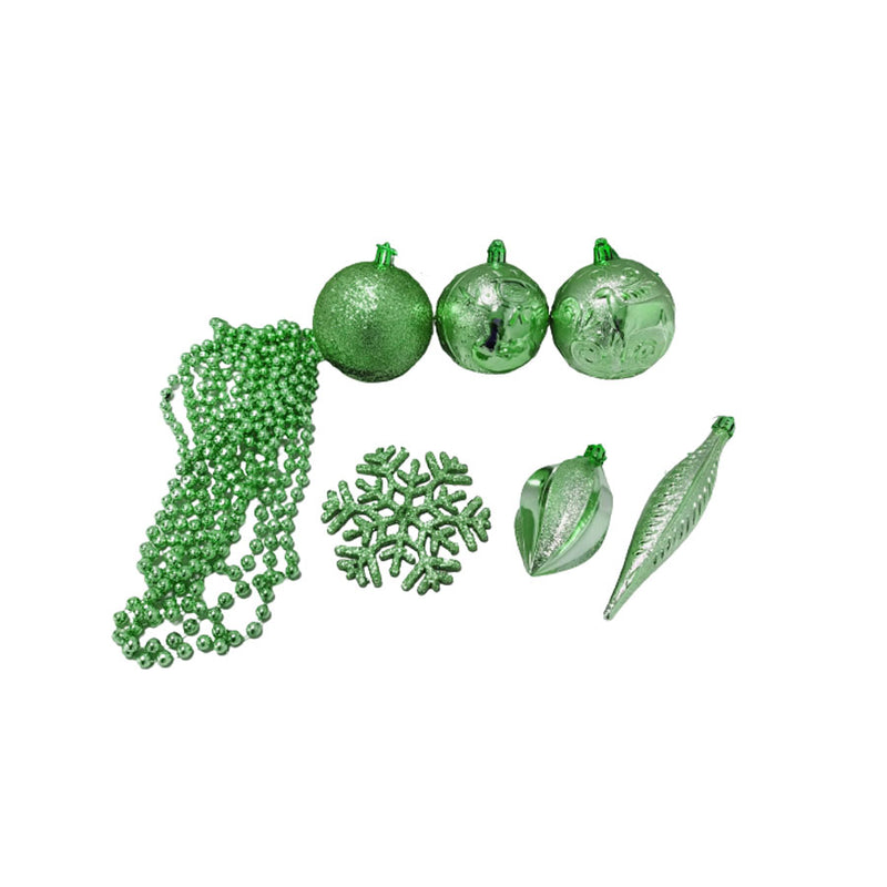 Kit Enfeite Natalino 25 Peças Verde