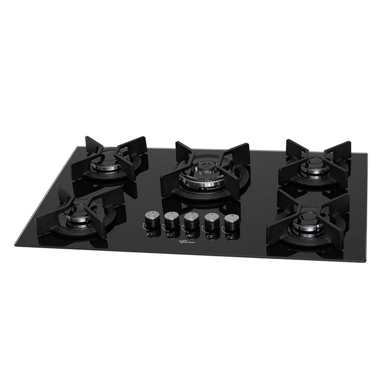 Fogão Cooktop Fischer 5 Bocas TC Infinity Gás Mesa Vidro