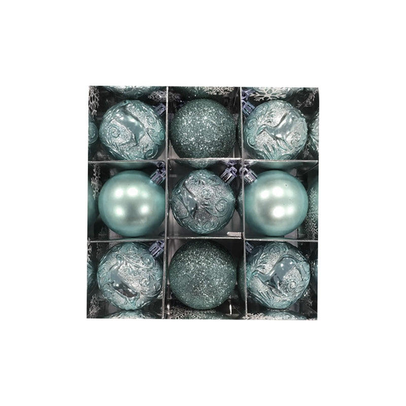 Conjunto de Bola Natalina Decorativa 9 Peças Verde