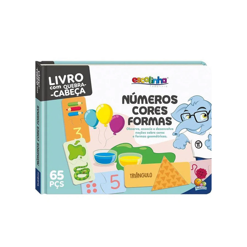 Quebra Cabeça dos Números, Cores e Formas - Todo Livro