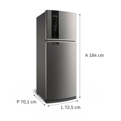 Geladeira Brastemp Frost Free Duplex 462 Litros Twist Advanced Inox BRM56BK