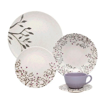 Aparelho de Jantar e Chá Unni Lilac - 20 Peças