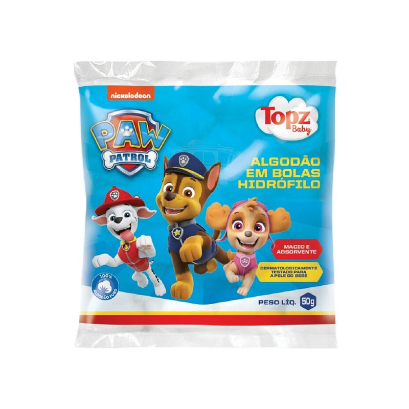 Algodão Bolas, Branco, Topz, 50 g