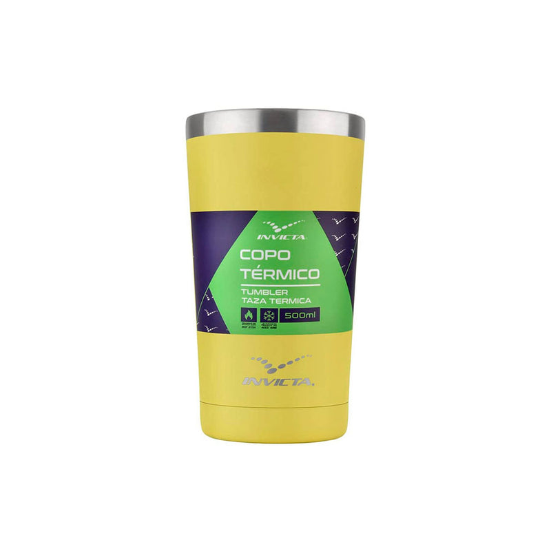 Copo Térmico Copa Do Mundo 500ml Amarelo Invicta