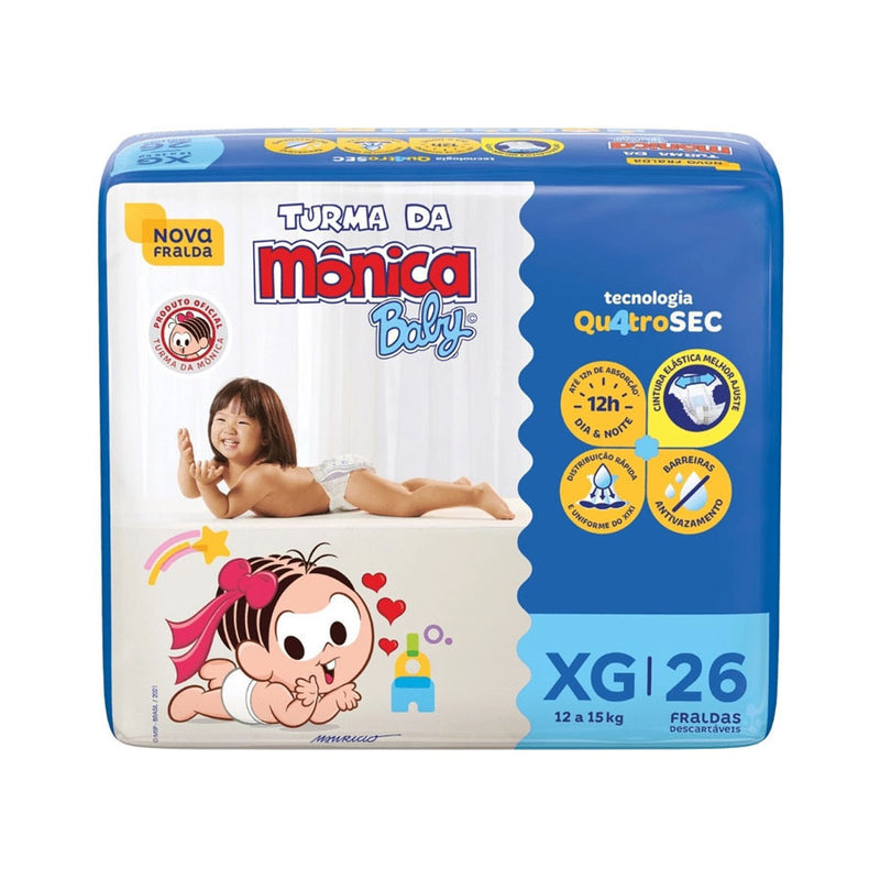 Fralda Turma da Mônica Baby XG com 26 Fraldas