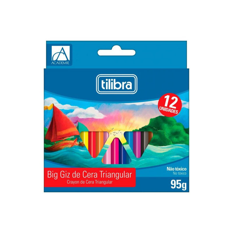 Big Giz de Cera Triangular 12 Unidades - Tilibra