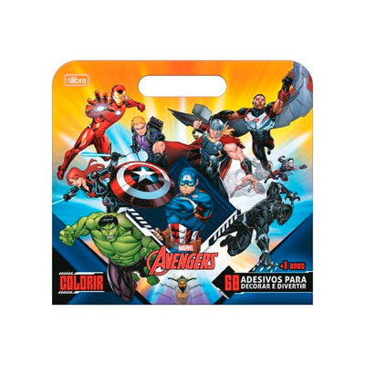Livro para Colorir Avengers com 8 Folhas e Adesivos - Tilibra