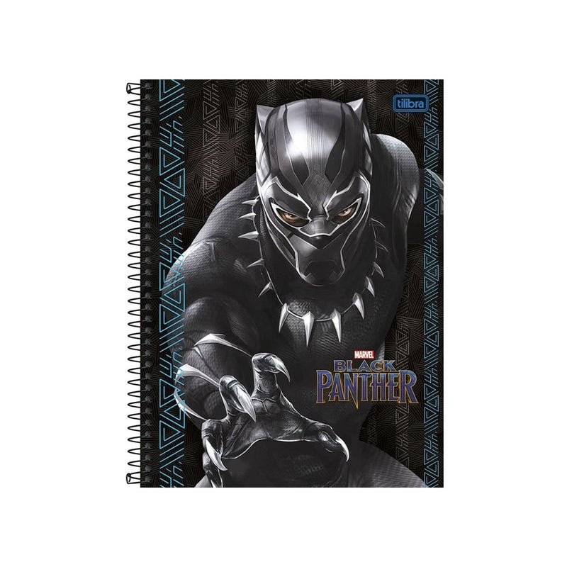 Caderno Espiral Pantera Negra 1 Matéria 80 Folhas - Tilibra