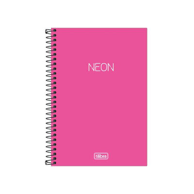 Caderno Espiral Capa Plástica Neon Pink 80 Folhas - Tilibra