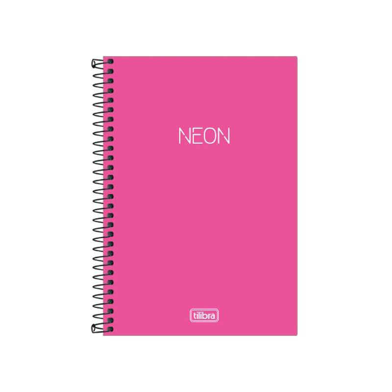 Caderno Espiral Capa Plástica Neon Pink 80 Folhas - Tilibra