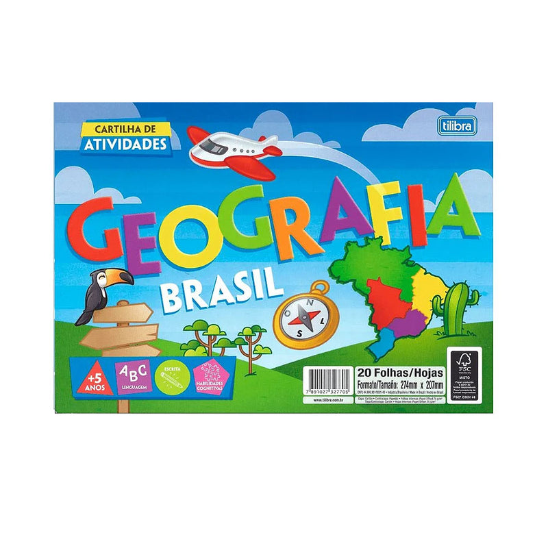 Cartilha de Atividades Geografia Brasil 20 Folhas - Tilibra