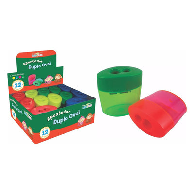 Apontador Com Depósito Duplo Oval Cestinha Unidade - Leo&Leo