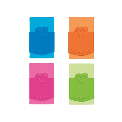 BORRACHA LEO&LEO PLÁSTICA COM CAPA COLORIDA SORTIDAS