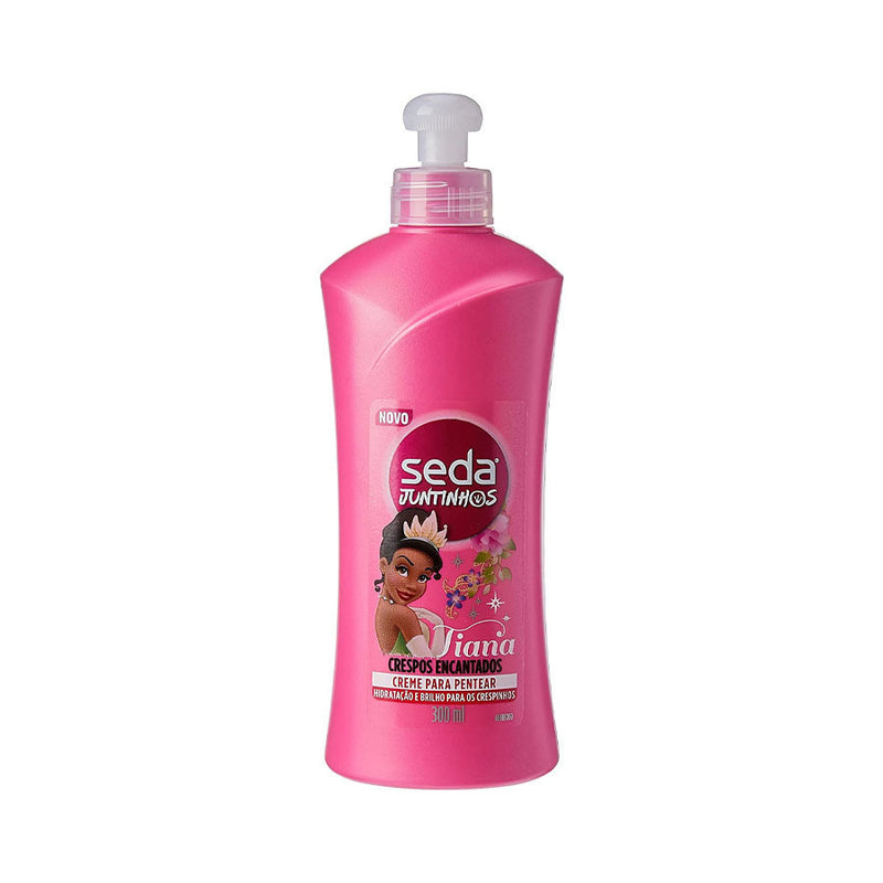 Creme para pentear infantil seda juntinhos tiana crespos encantados com 300ml