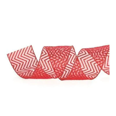 Fita Decorativa Missoni Vermelha 6,3cm - Cromus