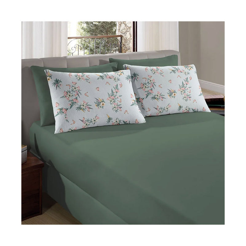 Jogo de Lençol Queen Size 3 Peças Dafne 100% Algodão - Vivaldi Comfort