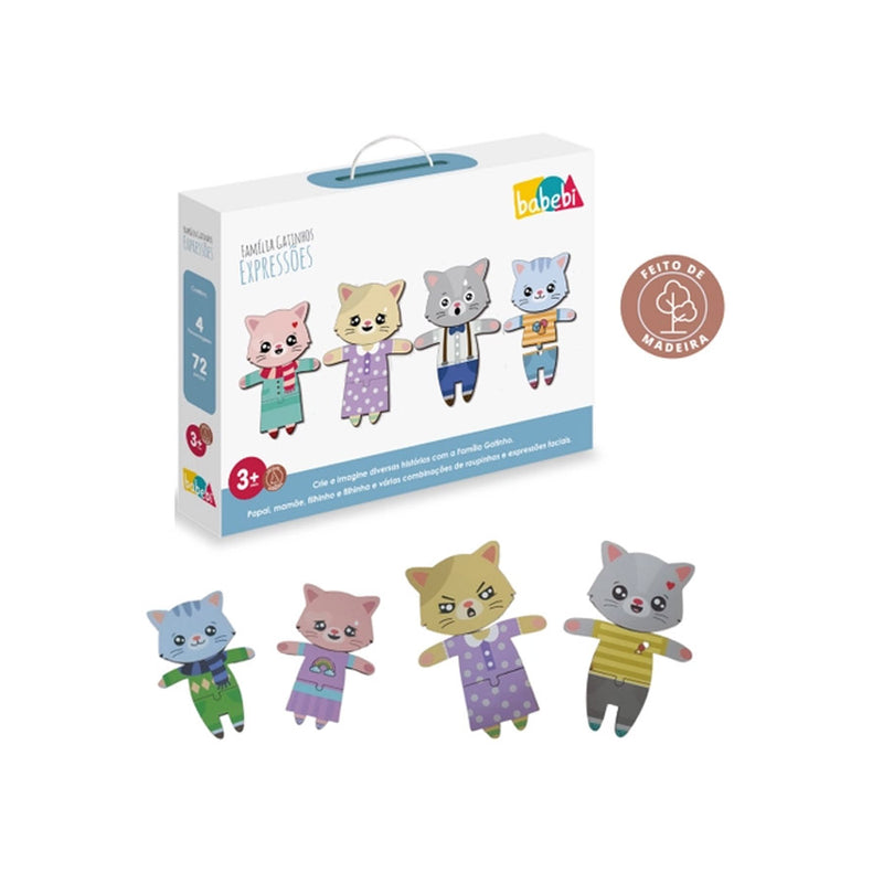 Jogo Educativo de Madeira Gatinho - Babebi