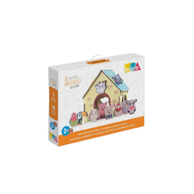 Brinquedo Educativo Passa Figuras Animais da Fazenda - Babebi