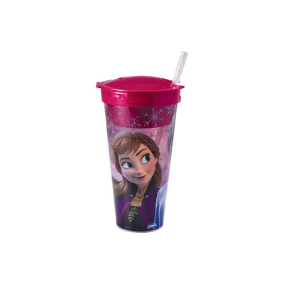 Copo 2 em 1 com Canudo Frozen 540ml - Plasútil