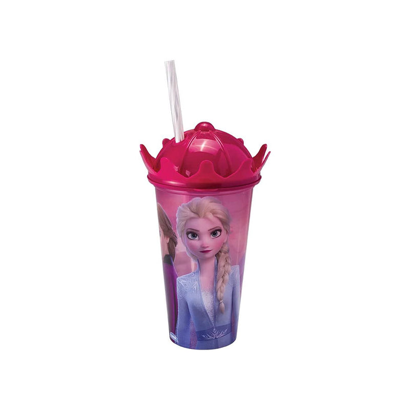 Copo com Canudo Frozen 500ml - Plasútil