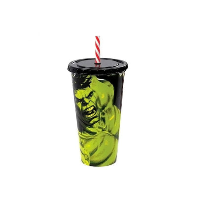 Copo com Canudo Hulk 700ml - Plasutil