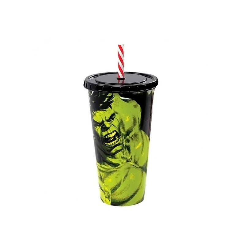 Copo com Canudo Hulk 700ml - Plasutil