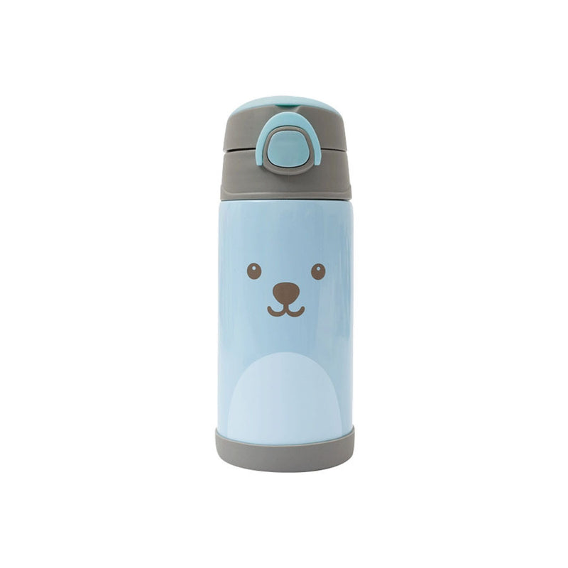 COPO TÉRMICO PAREDE DUPLA COM CANUDO GUMY AZUL - BUBA