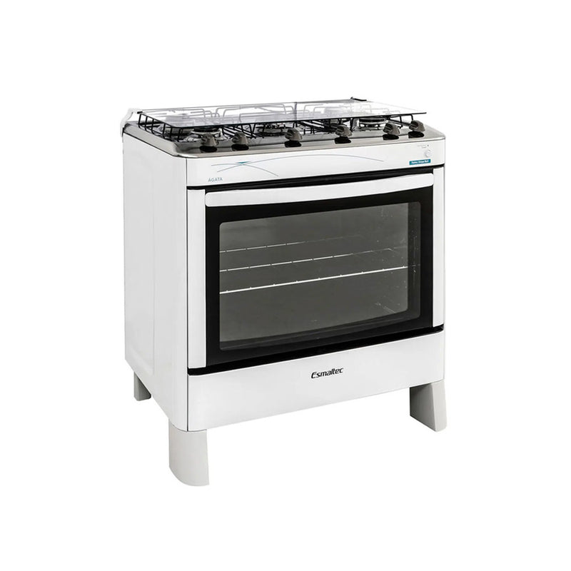 Fogão Esmaltec 5 Bocas Automática 95L Branco Bivolt